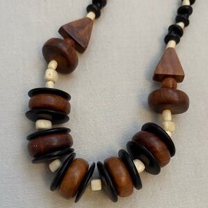 Wood & Bone Beaded Necklace